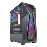 Gabinete Gamer K mex Warlock Cg a1d4 Fita Led Rgb Preto