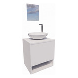 Gabinete Para Banheiro 40cm Com Cuba E Espelho Armário Suspenso Lavabo Completo