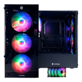 Gabinete Pc Gamer 4 Fans Rgb Inclusas Vidro Lateral Frontal