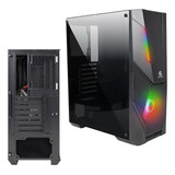 Gabinete Pc P/jogos Black Lateral Acrilico C/led Rgb