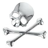 Gadpiparty Adesivos De Carro De Caveira Adesivos De Caveira Decalque Do Carro Etiquetas E Decalques Do Crânio Distintivos De Carros Engraçados Decalques Para Caminhões Metal 3d Personalidade