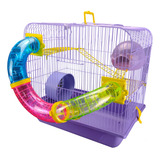 Gaiola De Hamster Com Casa Grande Completa 3 Andares Tubo