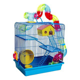 Gaiola De Hamster Com Casa Grande Completa 3 Andares Tubo