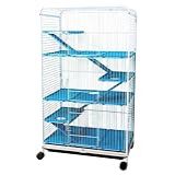 Gaiola Forcevet Fauna Pet Roe Luxo G Branco Azul Jel Plast