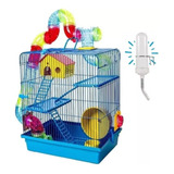 Gaiola Hamister 3 Andares Luxo Tubo Labirinto Bebedouro