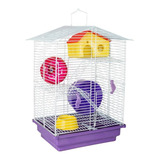 Gaiola Hamster 3 Andares Teto Aramado
