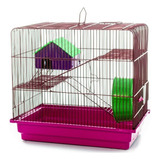 Gaiola Para Hamster Topolino E Pequenos Roedores C Casinha Cor Rosa