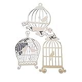 Gaiolas Decorativas 60cm Kit 3 Gaiolas Em Mdf Cru