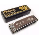 Gaita De Boca Dolphin Pocket Blues Em Dó Diatônica Dolphin