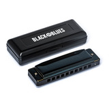 Gaita De Boca Harmônica Black Blues Dó 6020c Hering E Estojo
