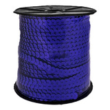 Galão Fio Paetê Artesanato Azul 6mm 10m