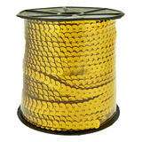 Galão Fio Paetê Artesanato Dourado 6mm 10m
