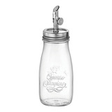Galheteiro Azeiteiro 400ml Bormioli Rocco Com Tampa Em Inox