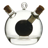 Galheteiro De Cristal 2 Em 1 Recipiente P Azeite De Vidro