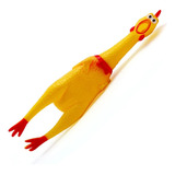Galinha Frango Brinquedo Pet Borracha Mordedor Sonoro Apito