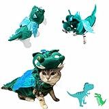 GallaRato Moletom Com Capuz Gato Dinossauro Cachorro Dinossauro Verde Roupas De Animal De Estimação Para Cachorro Dinossauro Fantasia De Cachorro Desenho Dinossauro Fantasia De Cachorro Tamanho M 