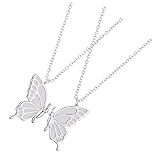 GALPADA 1 Par Colar De Borboleta Presentes De Colar Corrente De Pescoço Melhor Amigo Cadeia De Pescoço De Amizade Colar De Amigos Colar De Presente Cobre Mãe Acessórios Multar