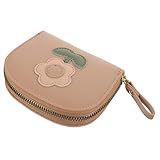GALPADA 3 Pecas Titular Do Cartão Das Mulheres Bolsa De Bolsa Com Zíper Bolsas Femininas Carteira De Couro Embreagem Feminina Carteira Pequena Para Mulheres Alta Capacidade Grampo