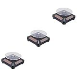 GALPADA 3Pcs Suporte De Exibição De Jóias 360 Suporte De Exibição De Cabine De Foto Suportes De LED Para Prateleiras Suporte De Exibição De Anel Suporte De Exibição Solar Plataforma