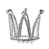 GALPADA Mini Coroa Tiara De Bolo Tiara Coroa Decoração De Bolo Topper Cystal Rhinestone