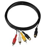 Gam3Gear Gold Plated S AV RCA S Video AV Video Audio Composite TV Adapter Cable For Sega Saturn