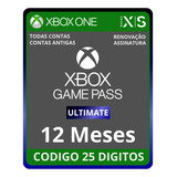 Game Pass Ultimate 12 Meses Xbox One Series Xs Pc Xcloud