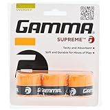 GAMMA Sports Supreme Overgrip Para Raquetes De Tênis Pickleball Squash Badminton E Raquete Pacote Com 3 Laranja