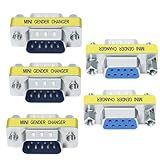 GANASOME 5 Peças HD DB9 Macho Para Fêmea Modem Nulo Cabo Serial Acoplador Adaptador De Mudança De Gênero