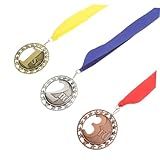 GANAZONO 3 Pecas Medalhas De Competição Esportiva 1  Medalhas Prêmios De Ouro Medalhas De Aniversário Prêmio De Medalhas Liga Escola Primaria Medalha De Prata Universal