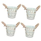 GANAZONO 4 Pcs Vaso De Flores Antigo Fichas De Pôker Vaso Para Plantas De Interior Decoração De Plantas Decoração Vintage Vaso De Flores De Ferro Canteiros De Flores Cacto