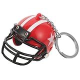 GANAZONO Capacete De Futebol Chaveiro Novidade Rugby Hóquei Capacete Pingente Chaveiro Jogador De Futebol Amante Presente Pendurado Ornamento Vermelho