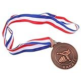 GANAZONO Medalha De Caratê Anti Ferrugem Resistente à Ferrugem Condecoração Esportiva Medalha De Judô Medalha De Liga De Zinco Medalha Pequena Metal Decorar Listagem A Medalha Bronze Antigo