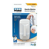 Gancho Adesivo Topázio Tam G Suporta Até 2kg Branco Tek Bond