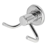 Gancho Cabide Banheiro Toalha Duplo Aço Inox Alumínio Cor Prateado