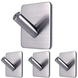 Gancho De Parede Inox Adesivo Pendurar Roupas Chaves 12 Pçs