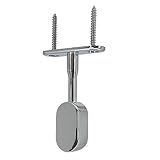 Gancho Oval Para Varão De Armário 15 Mm X 30 Mm Cromo Polido 1 Pacote