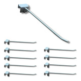 Gancho Para Gôndola Regua Gancheira 25cm Kit 10 Unidades Cor Branco