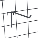 Gancho Preto Para Tela Biombo 10cm Kit 10 Unidades