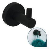 Gancho Preto Simples Porta Toalha Mão Rosto Cabide Aço Inox 304 Lavabo Toalheiro Suporte Banheiro Cabideiro Preto Fosco Dona D cor