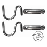 Gancho Rede Descanso Dormir Parabolt Aço Inox Embutir 1 Par