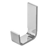 Gancho Suporte Cabide Ventosa Banheiro Parede Metal Quadrado Cor Prateado