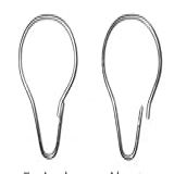 Gancho Tipo Pêra Para Cortina Zincado 7 Cm 35mm - 50 Unidades
