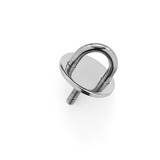 Gancho U bolt 6mm Rosca Amarra De Proa Aço Inox Barco Lancha