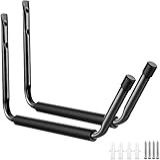 Ganchos De Armazenamento De Caiaque Para Uso Interno De Garagem Pesada Suporte De Parede Suporte De Prateleira De Pendurar Para Prancha Canoe Escada Cadeiras Dobráveis Mangueira Bicicleta E Ferramentas Pacote Com 2 Preto 