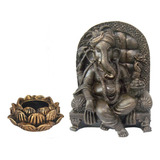 Ganesha Deus Da Sorte prosperidade incensario Flor De Lotus