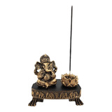 Ganesha Deus No Aparador Esotérico Com Incensário Decorativo