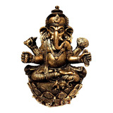 Ganesha Flor Lotus 15cm Hindu Estátua