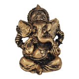 Ganesha Hindu Deus Sorte Prosperidade Sabedoria Resina 9 5cm