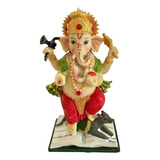 Ganesha Hindu Deus Sorte Prosperidade Sabedoria Resina Impor