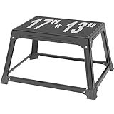 GanFindX Caixa De Salto Pliométrica De Metal De 30 5 Cm Com Superfície De 43 3 Cm X 33 Cm Caixa De Plástico De Aço Para Ginástica Em Casa Treinador De Salto Para Exercícios Físicos Agilidade 